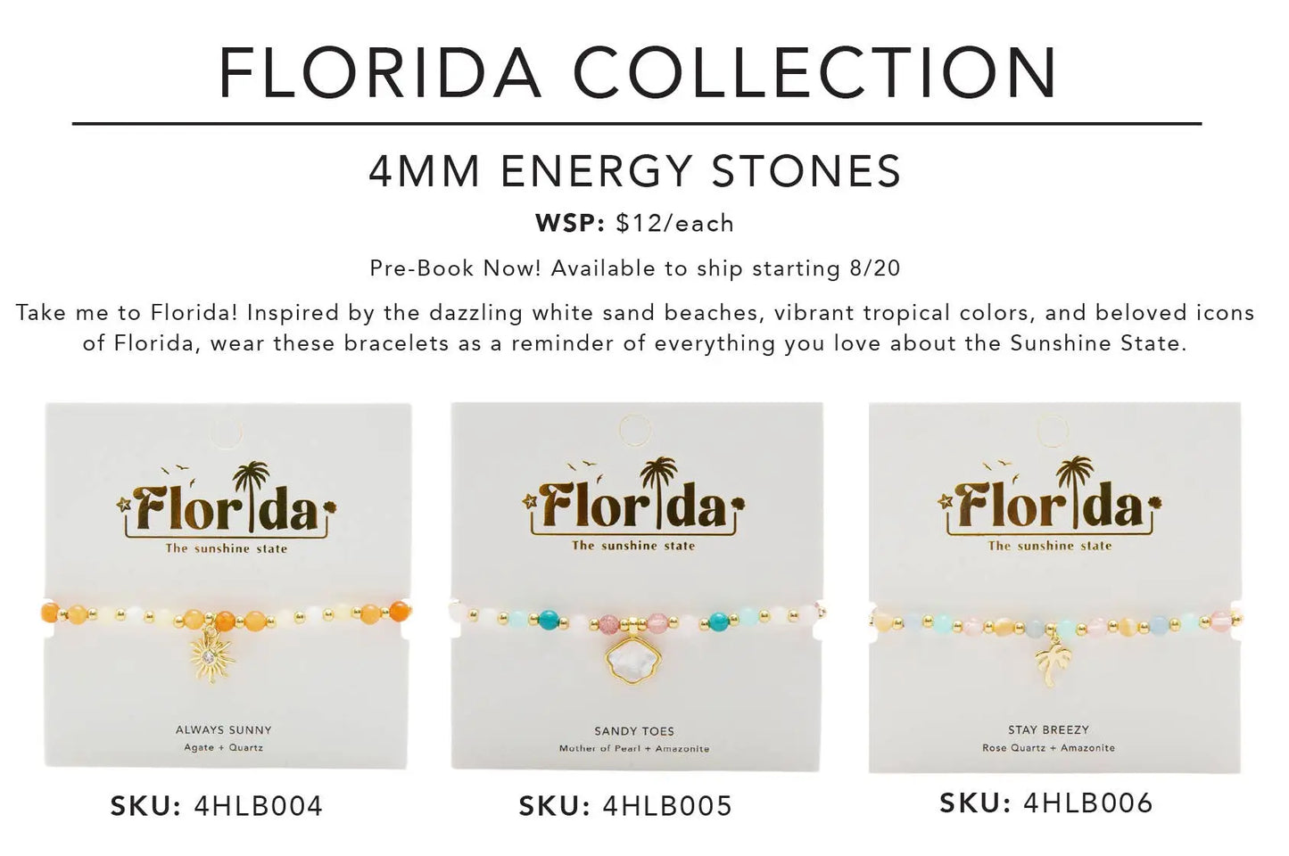 Sandy Toes Florida Charm Bracelet Lotus and Luna