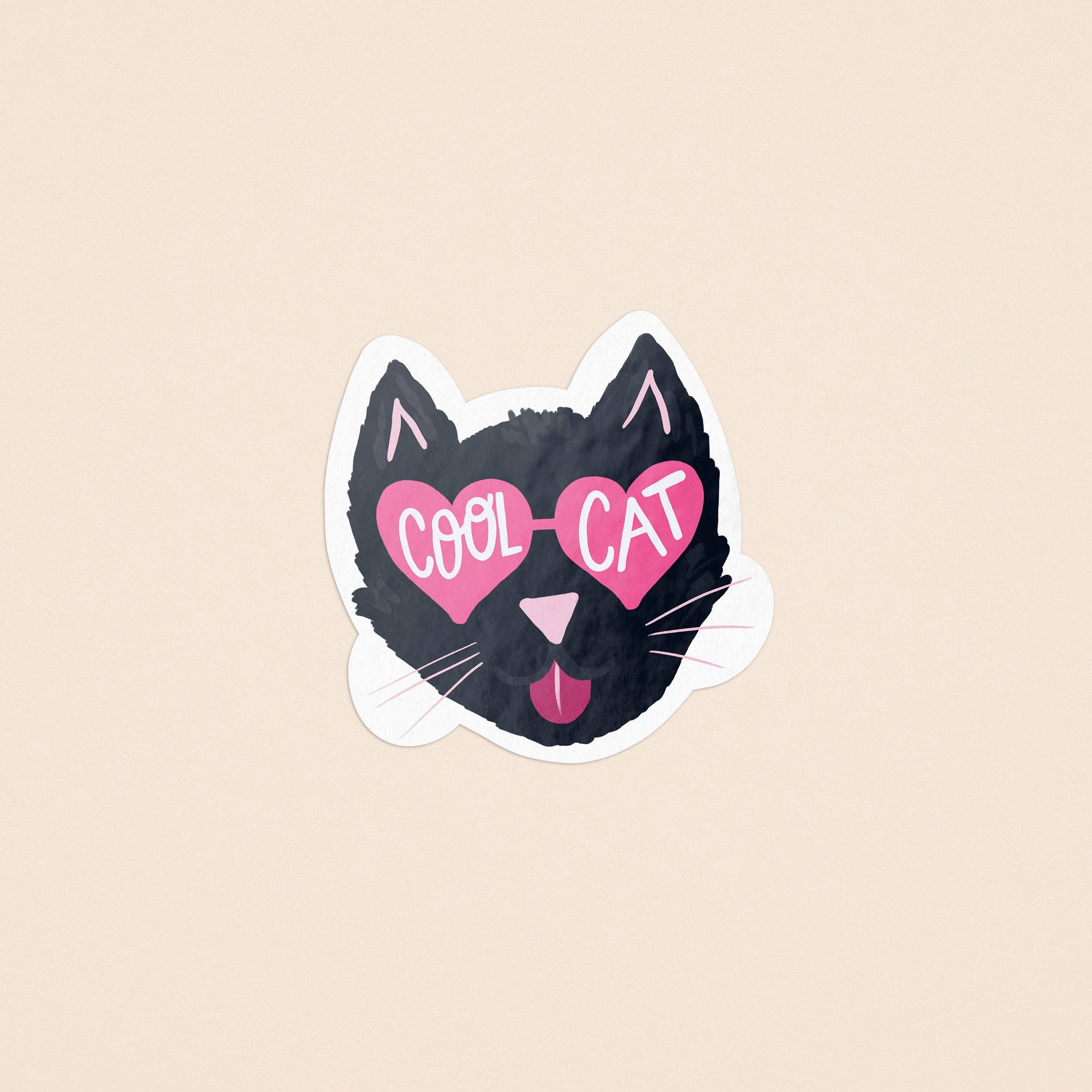 Cool Cat Illustrated Sticker One & Only Paper