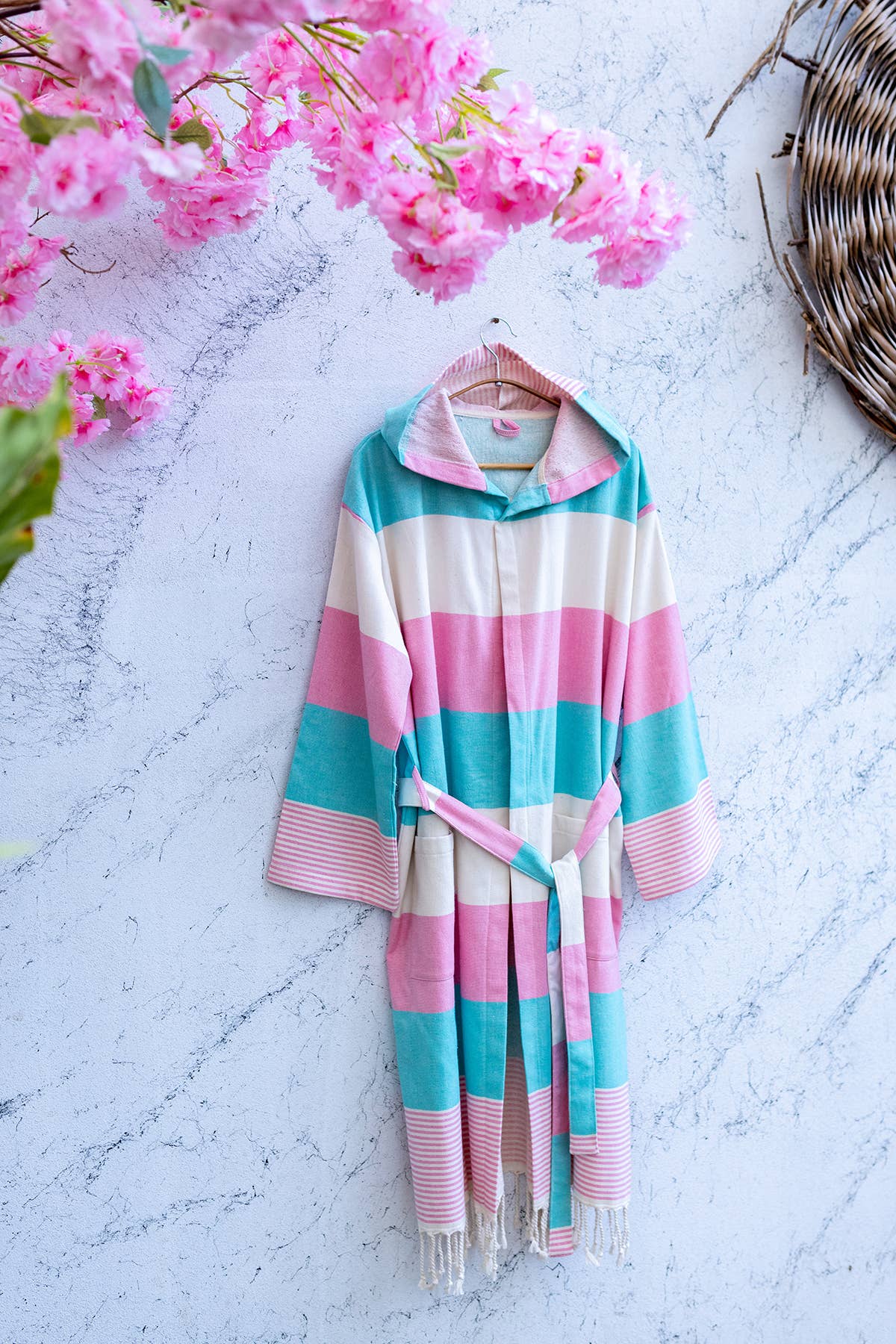 Bathrobe Turkish Cotton Light Weight Quick dry Resort Robe