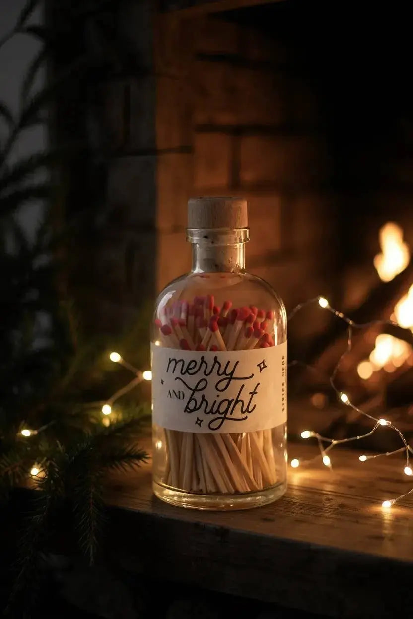 Vintage Apothecary Christmas Merry Red Matches Made Market Co.