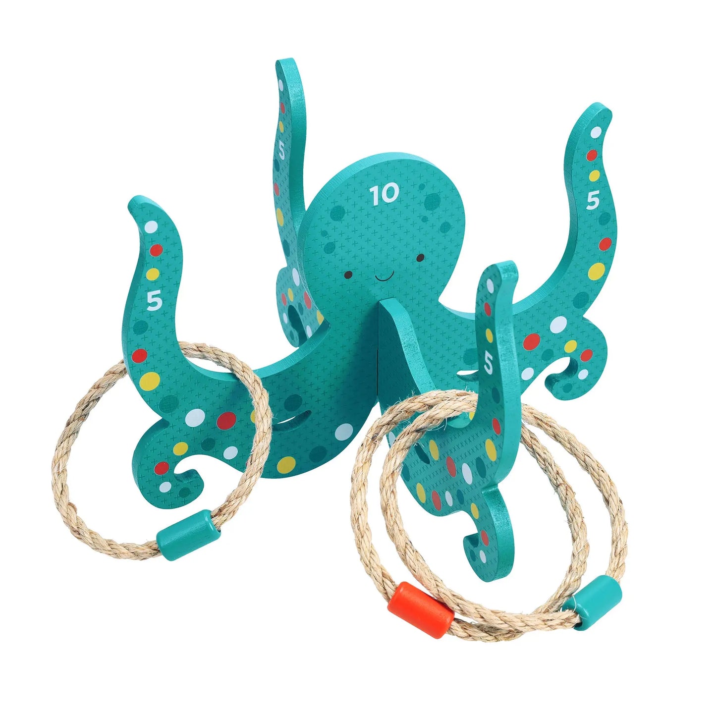 Happy Octopus Wooden Hoopla Game Chronicle Books