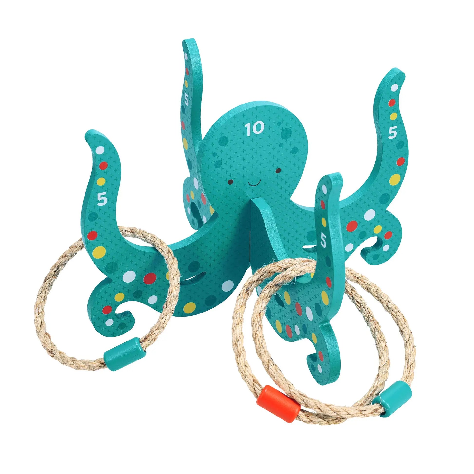Happy Octopus Wooden Hoopla Game Chronicle Books