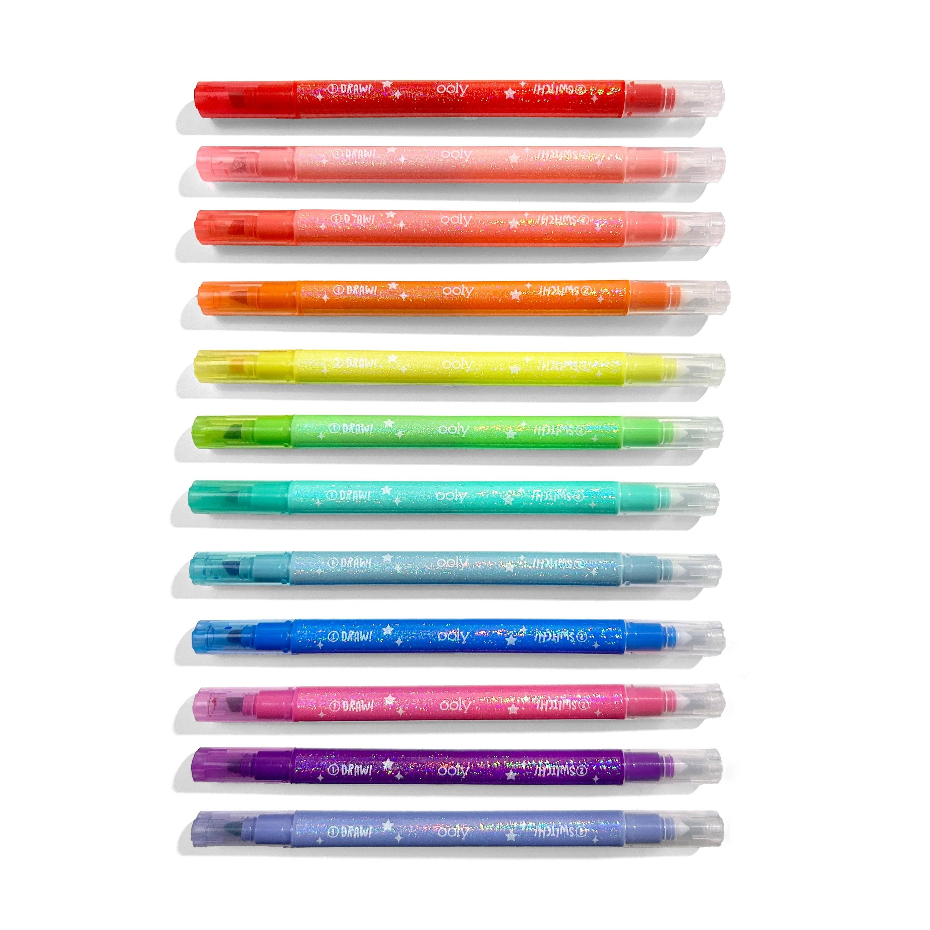Switch-eroo! Sparkle Color Changing Markers - Set of 12 OOLY