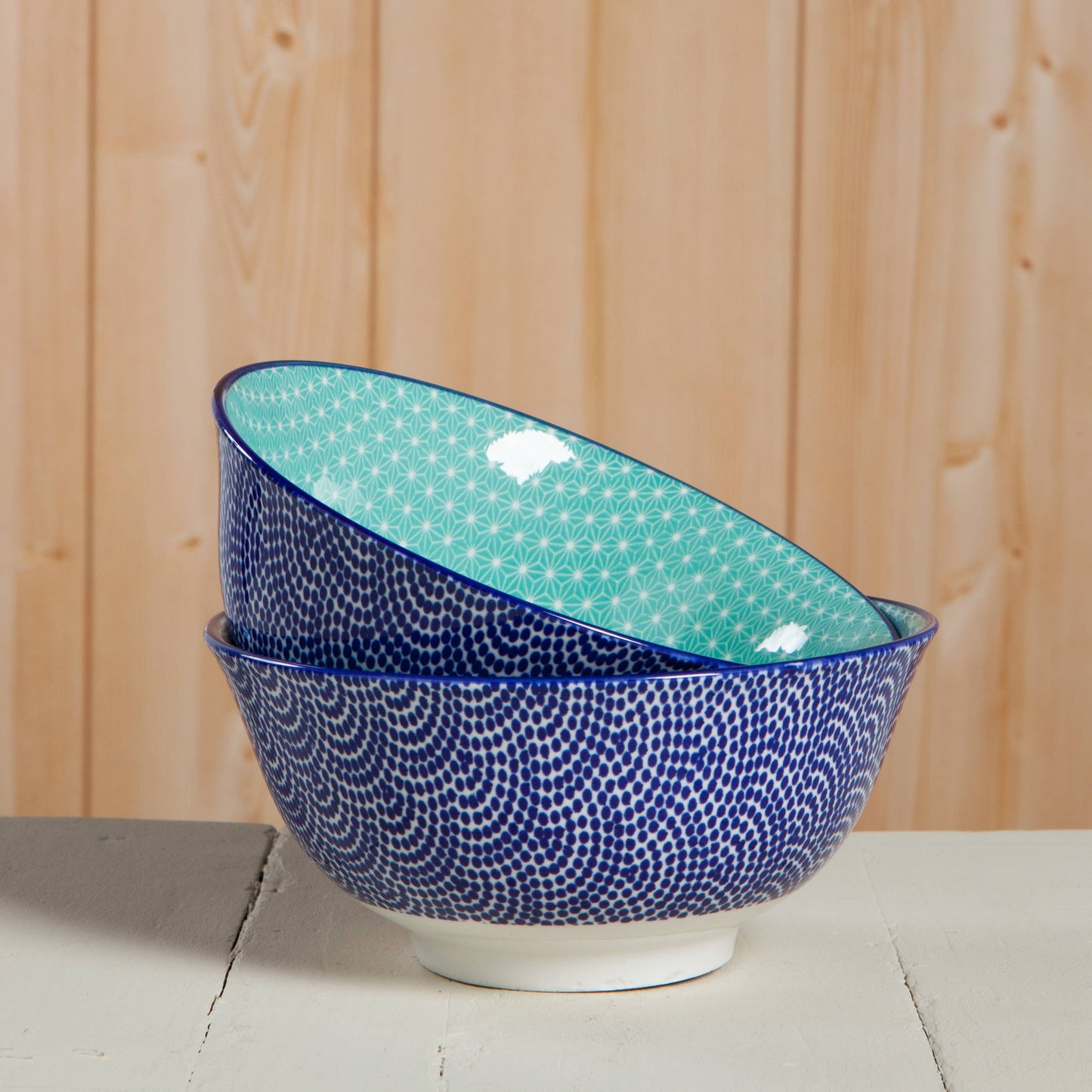 Blue Waves Stamped Bowl 6 inch Now Designs by Danica