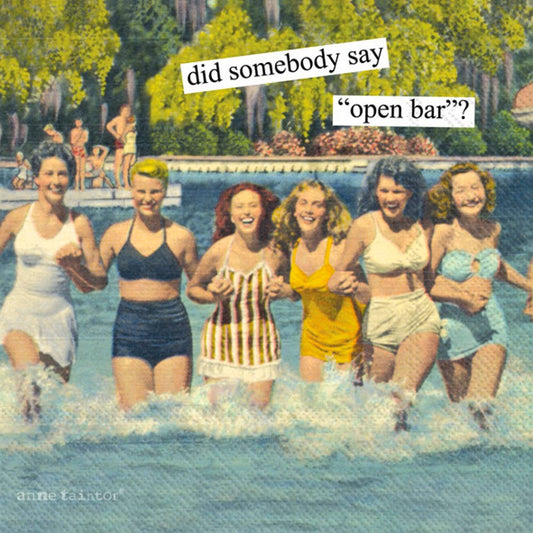 Open Bar Paper Cocktail Napkins Pack of 20 Anne Taintor