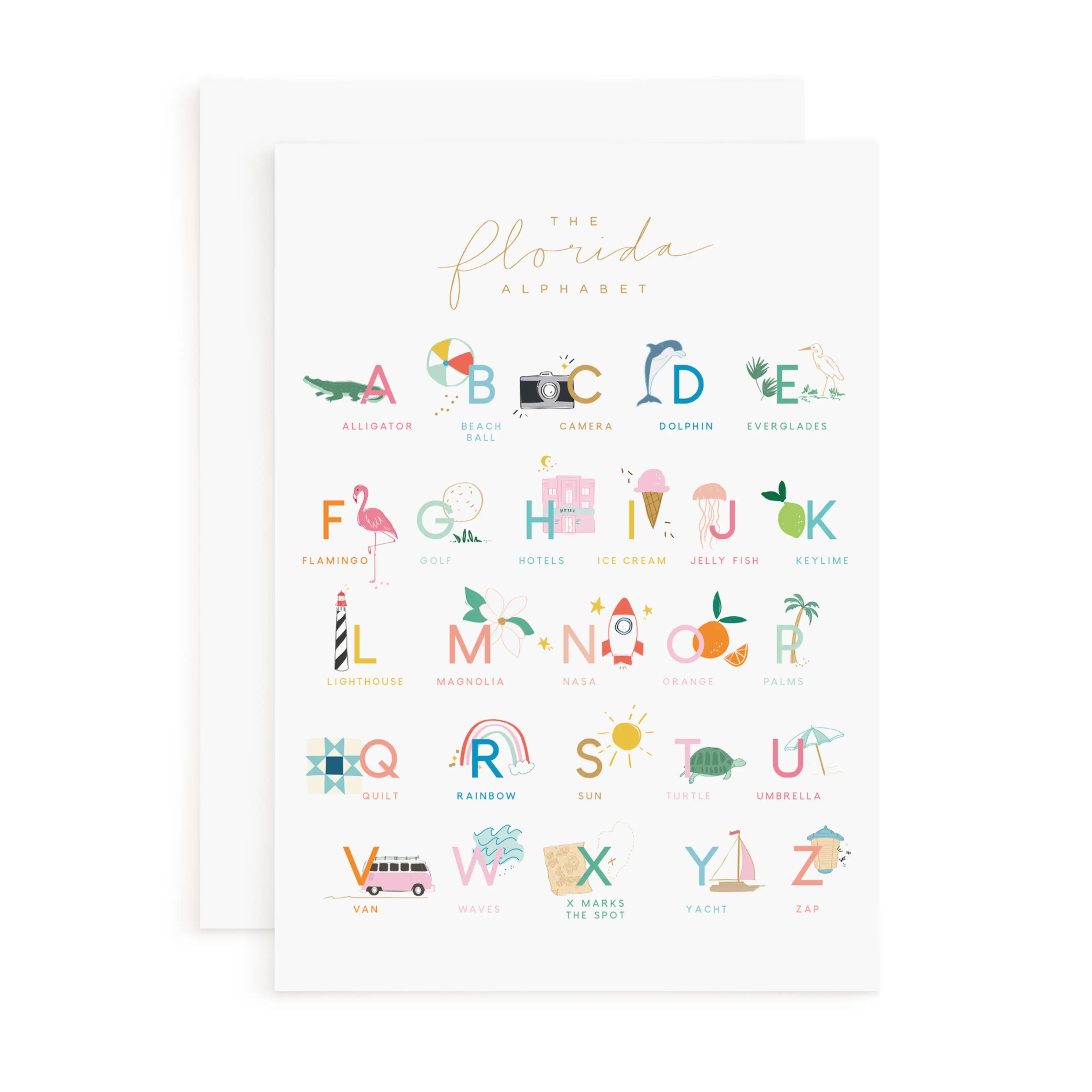 New Baby Card - Florida Alphabet Declaration & Co