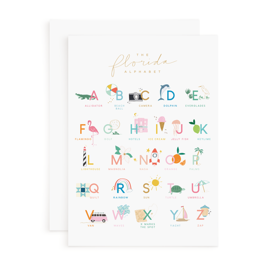 New Baby Card - Florida Alphabet