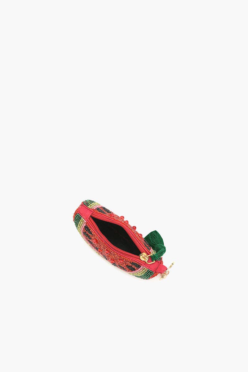 Watermelon Pop Beaded Coin Pouch