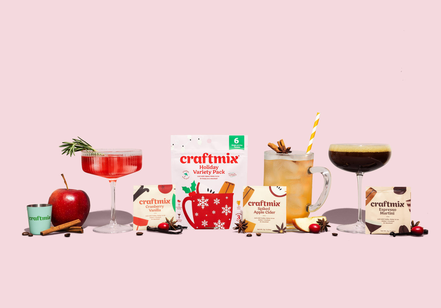 Seasonal Variety Pack Cocktail Mixers - 6 Servings Multipack Craftmix