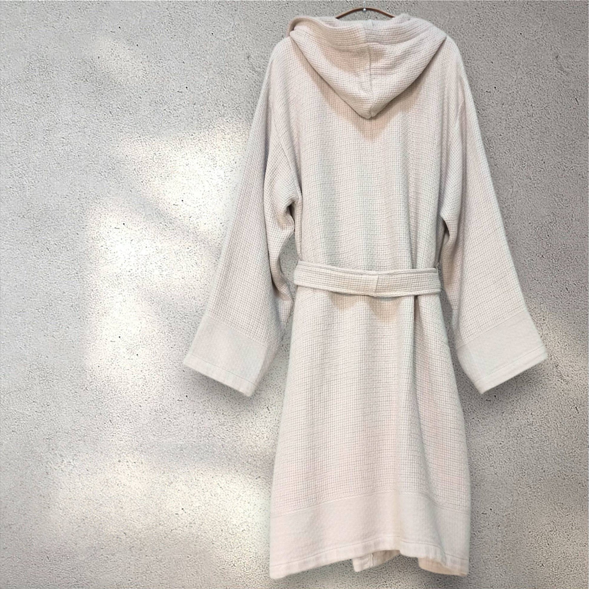Stonewash Bathrobe Turkish Cotton LightWeight Hood Quick-dry Kikoya