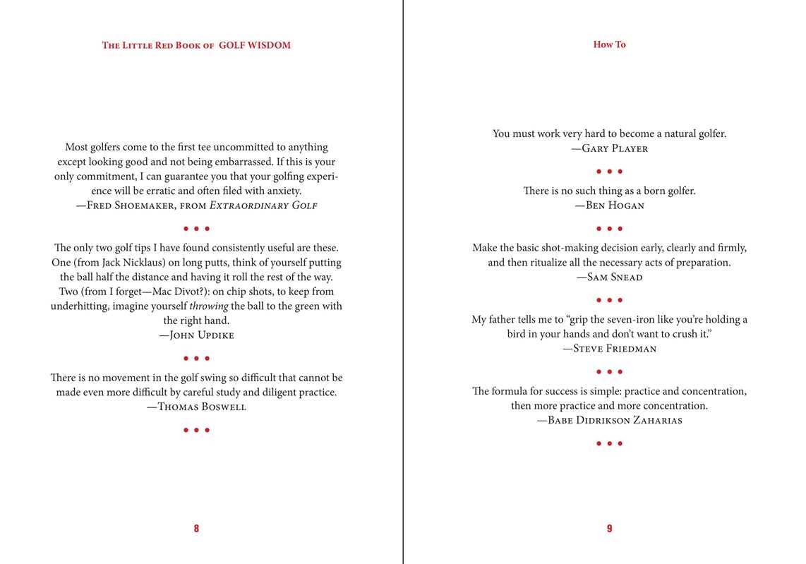 Little Red Book of Golf Wisdom