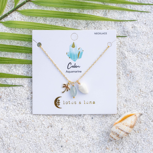 Aqua Harmony Onshore Necklace Lotus and Luna
