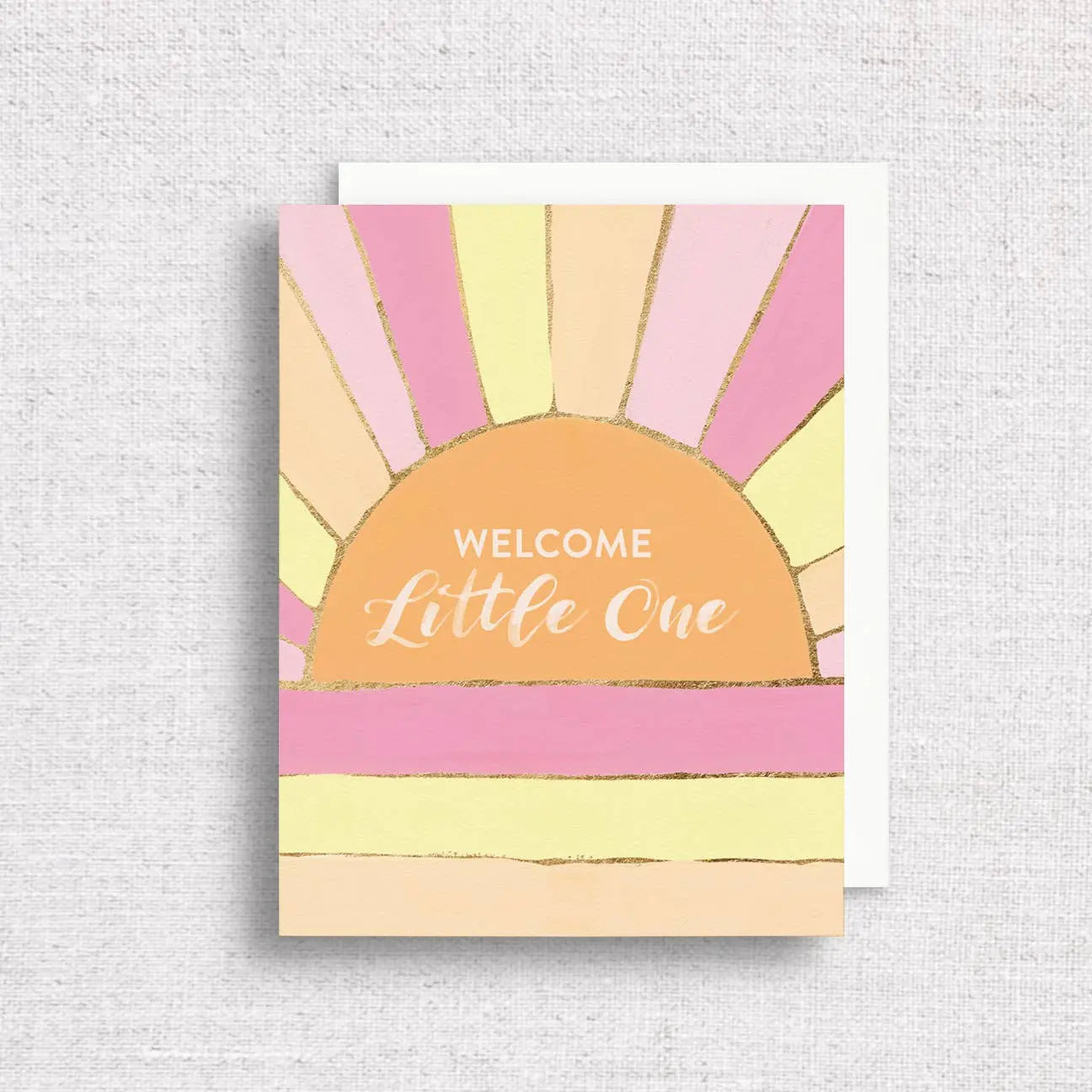 Welcome Little One Retro Sun Greeting Card | Baby Shower Gert & Co