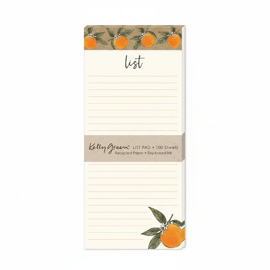 Kelly Green Magnetic List Pad -ORANGES Punch Studio