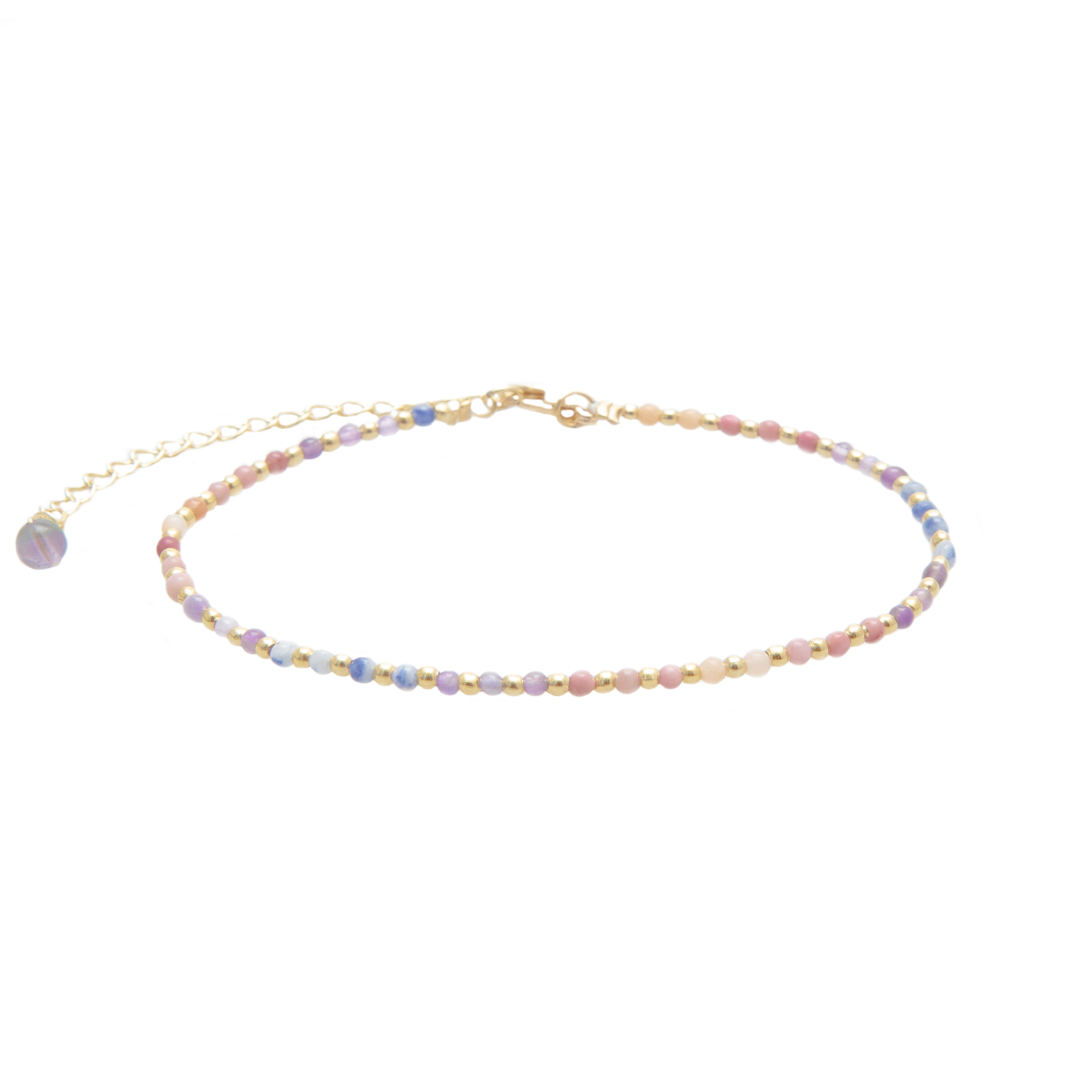 Energy Healer Healing 2mm Anklet Lotus and Luna