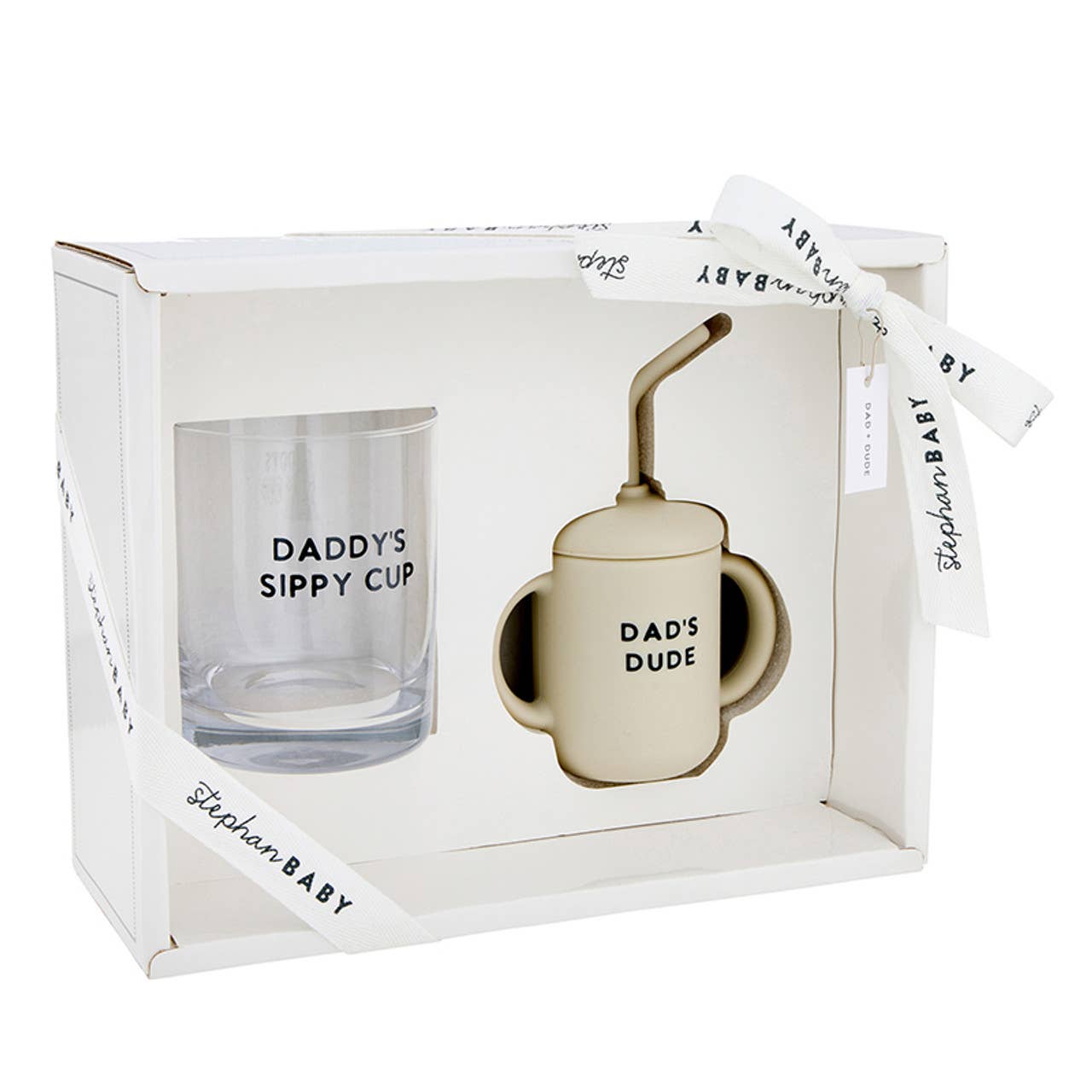 DOF Glass + Sippy Cup Set - Dad + Dude