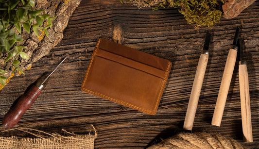Leather Card Holder Wallet, Handmade Wallet for Men