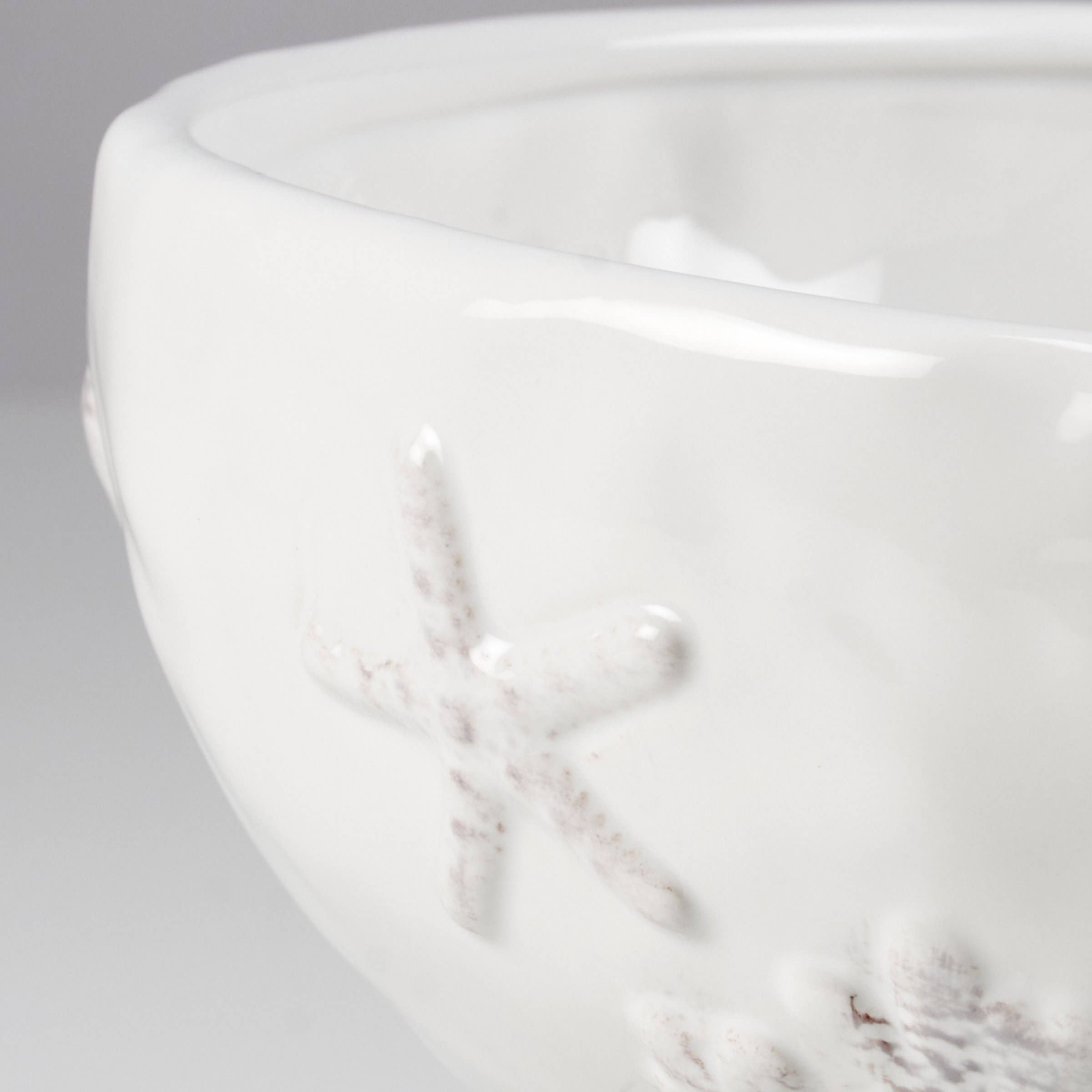 Embossed Beach Serving Bowl