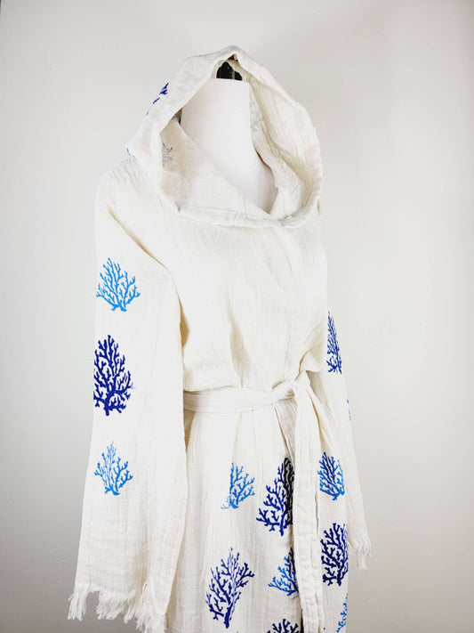 Muslin Robe, Beach robe, Bath robe and spa, Unisex Robe  