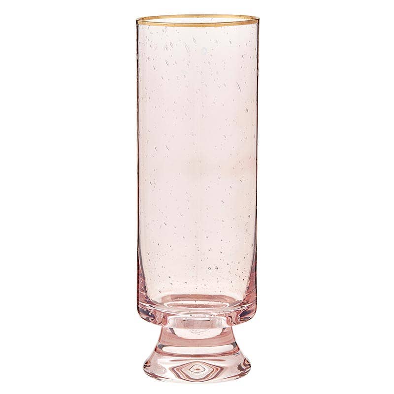 Gold Rimmed Glass - Blush - Champagne Set of 4