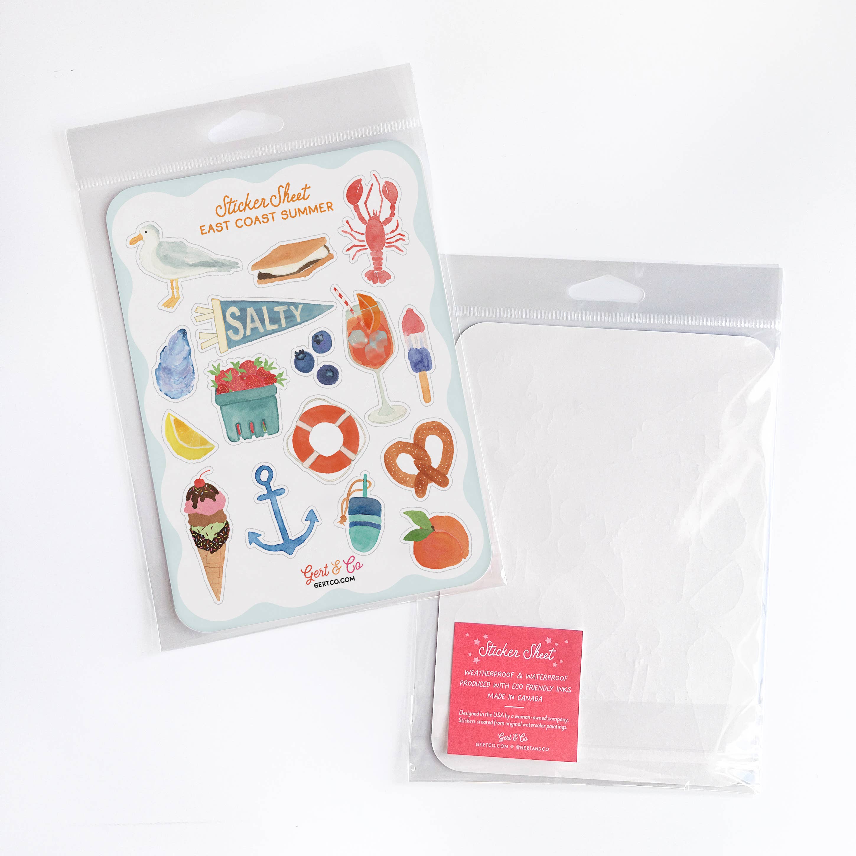 East Coast Summer Sticker Sheet | East Coast Icon Stickers
