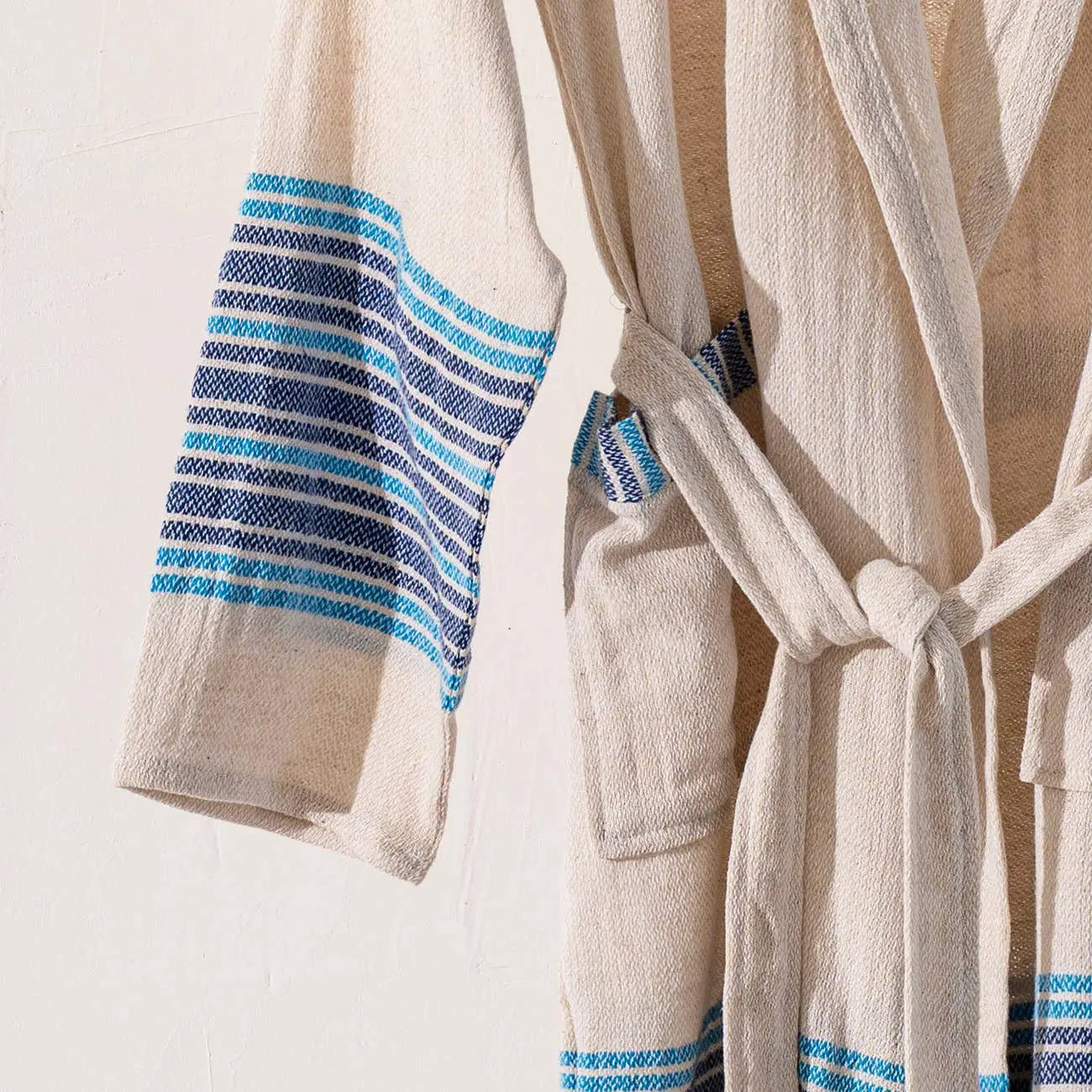 Bathrobe Turkish Cotton Linen Light Weight Robe Quick-dry Kikoya