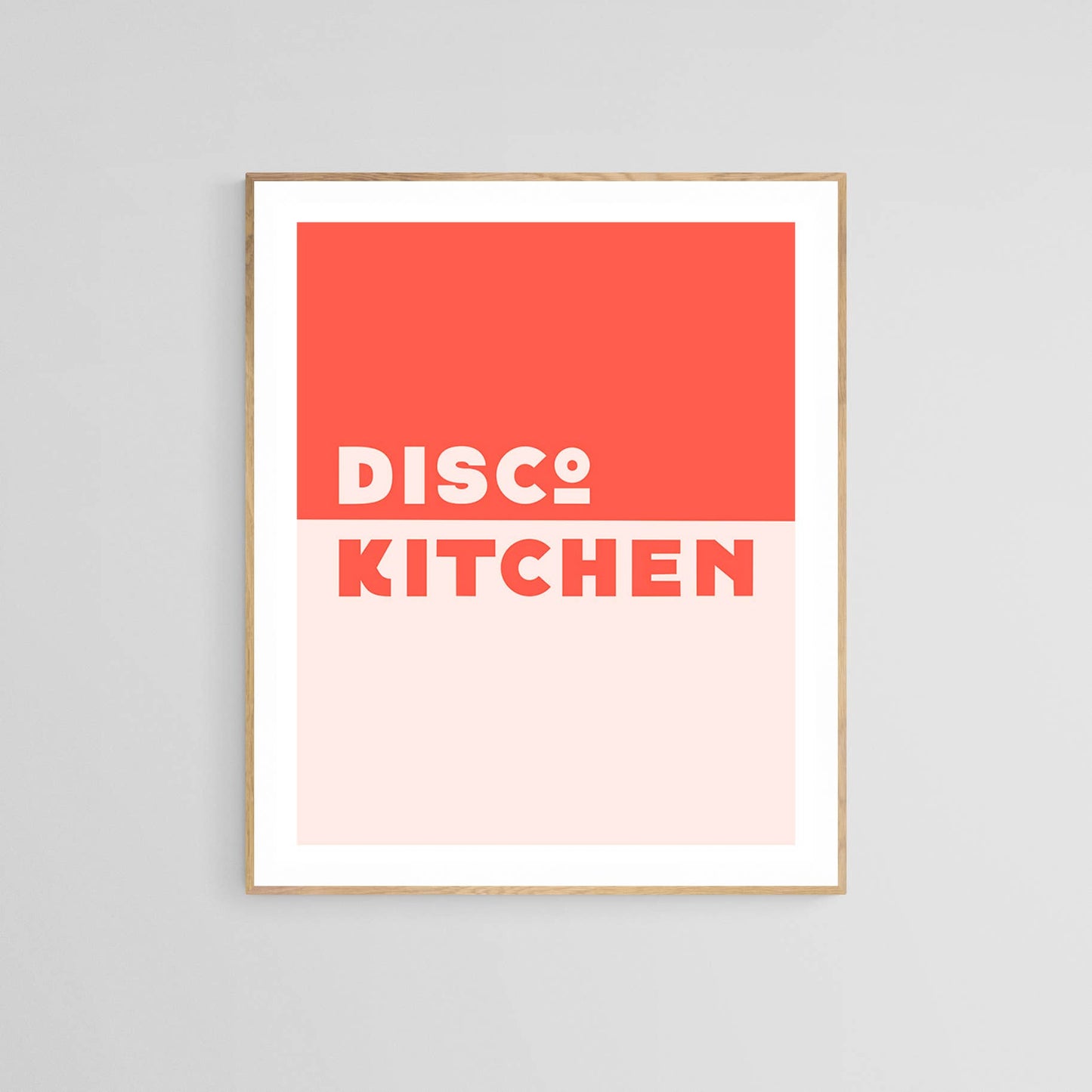 Modern Typography Art Print - Disco Kitchen