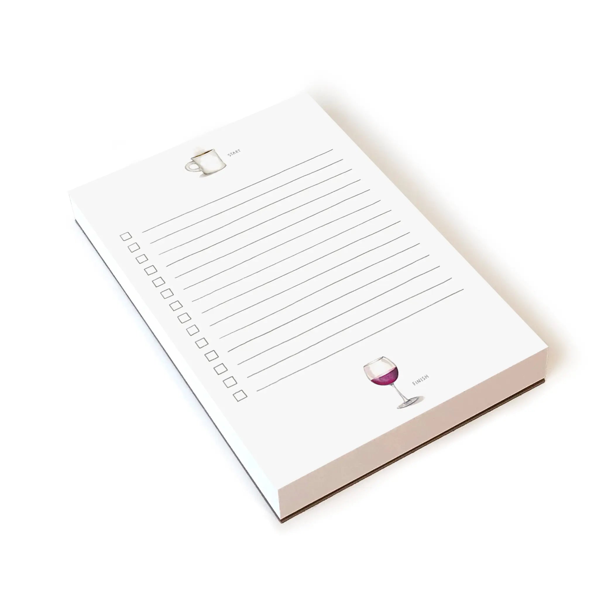Start & Finish Lined Notepad | Wine & Coffee E. Frances Paper