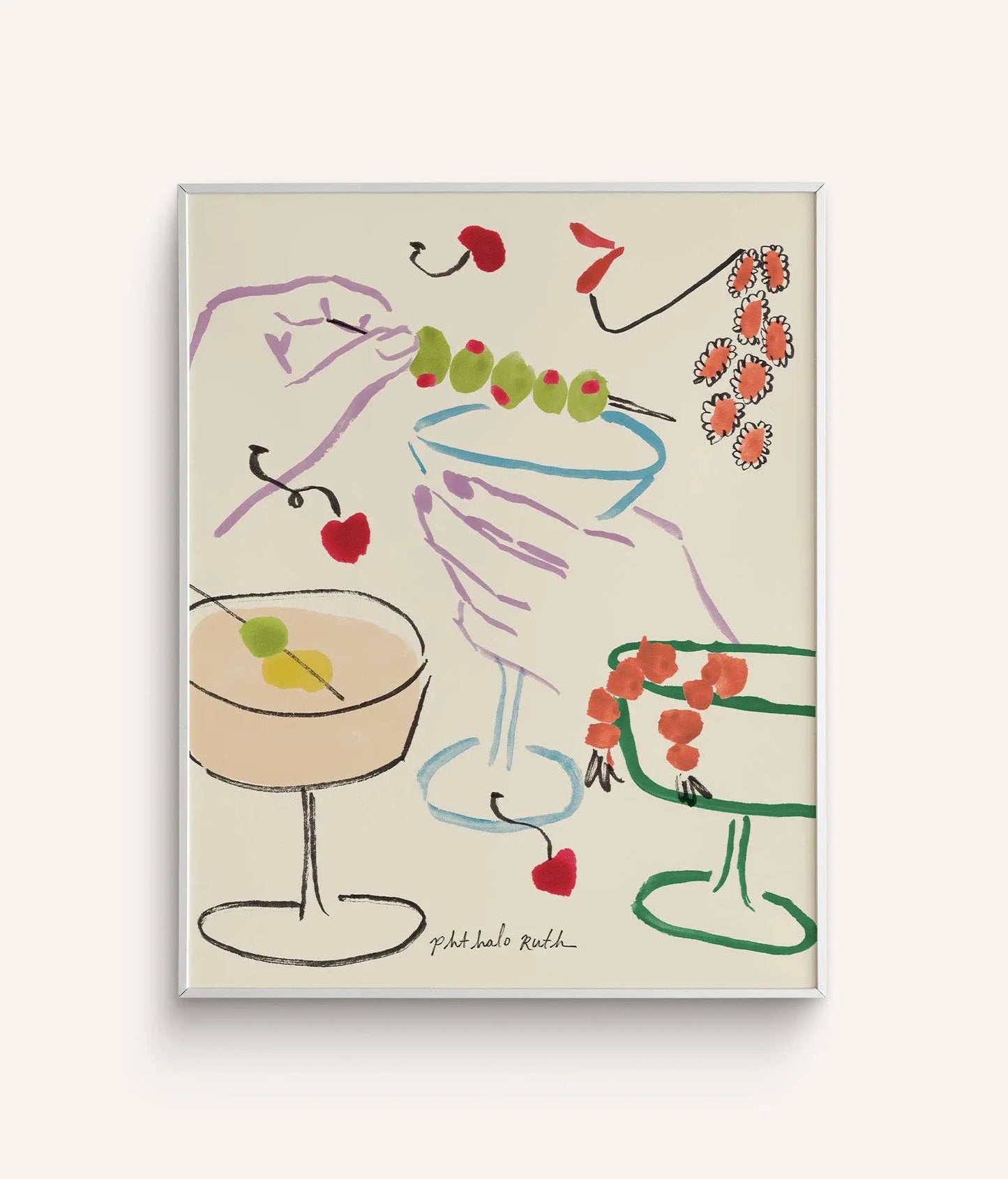 “Cosmopolitan Dreams” Art Print framed Phthalo Ruth