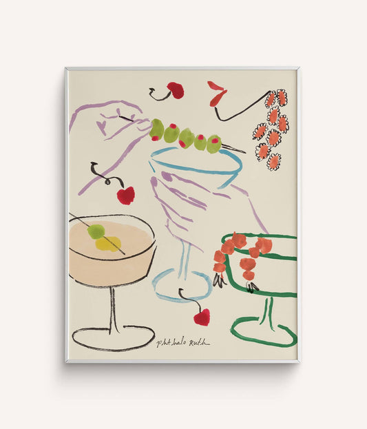 “Cosmopolitan Dreams” Art Print framed Phthalo Ruth