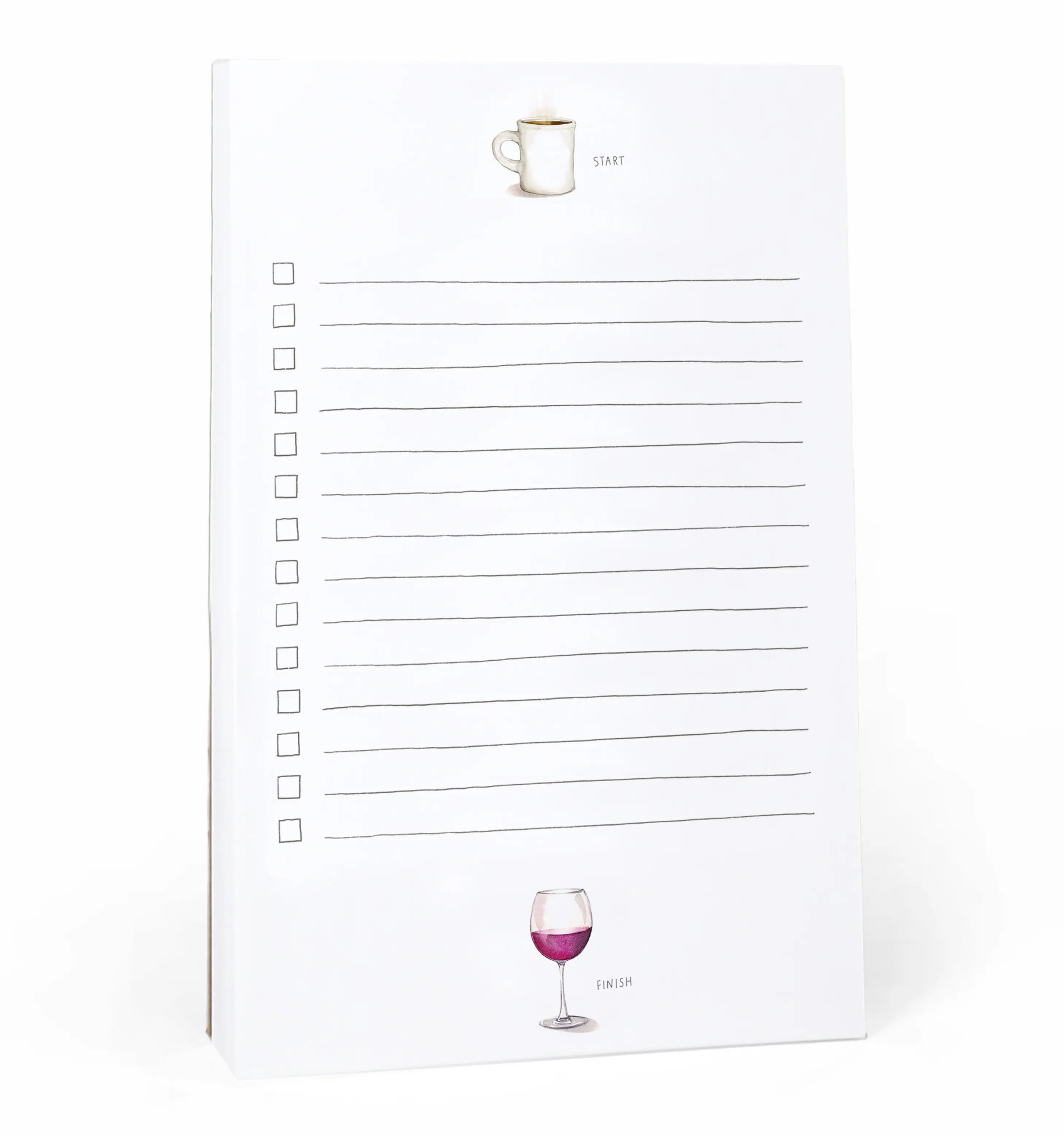 Start & Finish Lined Notepad | Wine & Coffee E. Frances Paper
