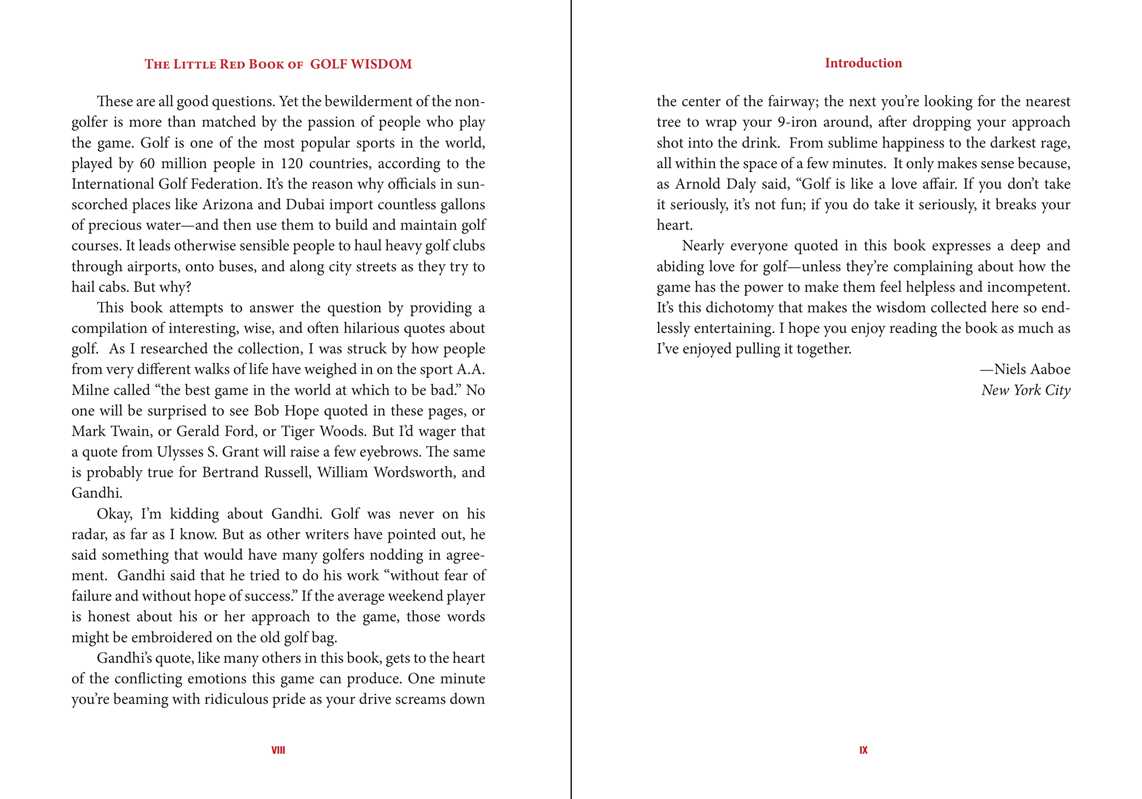 Little Red Book of Golf Wisdom