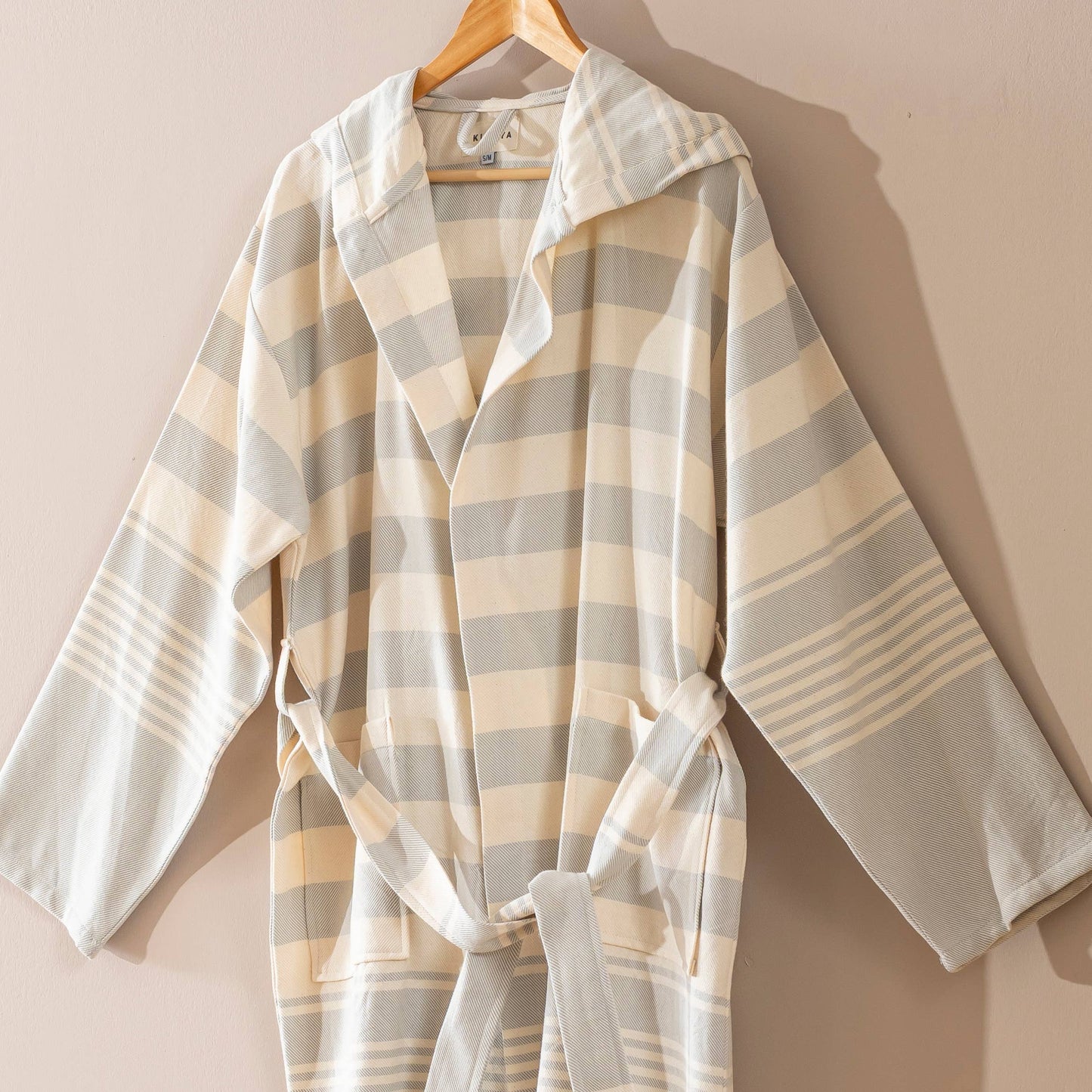 Bathrobe Turkish Cotton LightWeight Summer Hood Kimono Robe