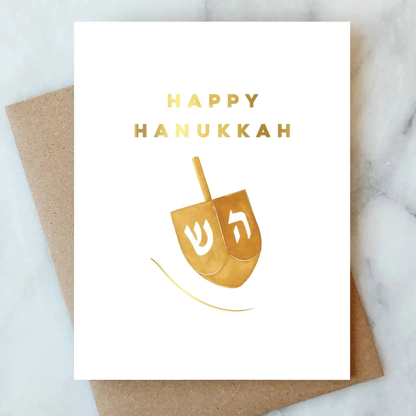 Dreidel Hanukkah Greeting Card | Holiday Card Abigail Jayne Design