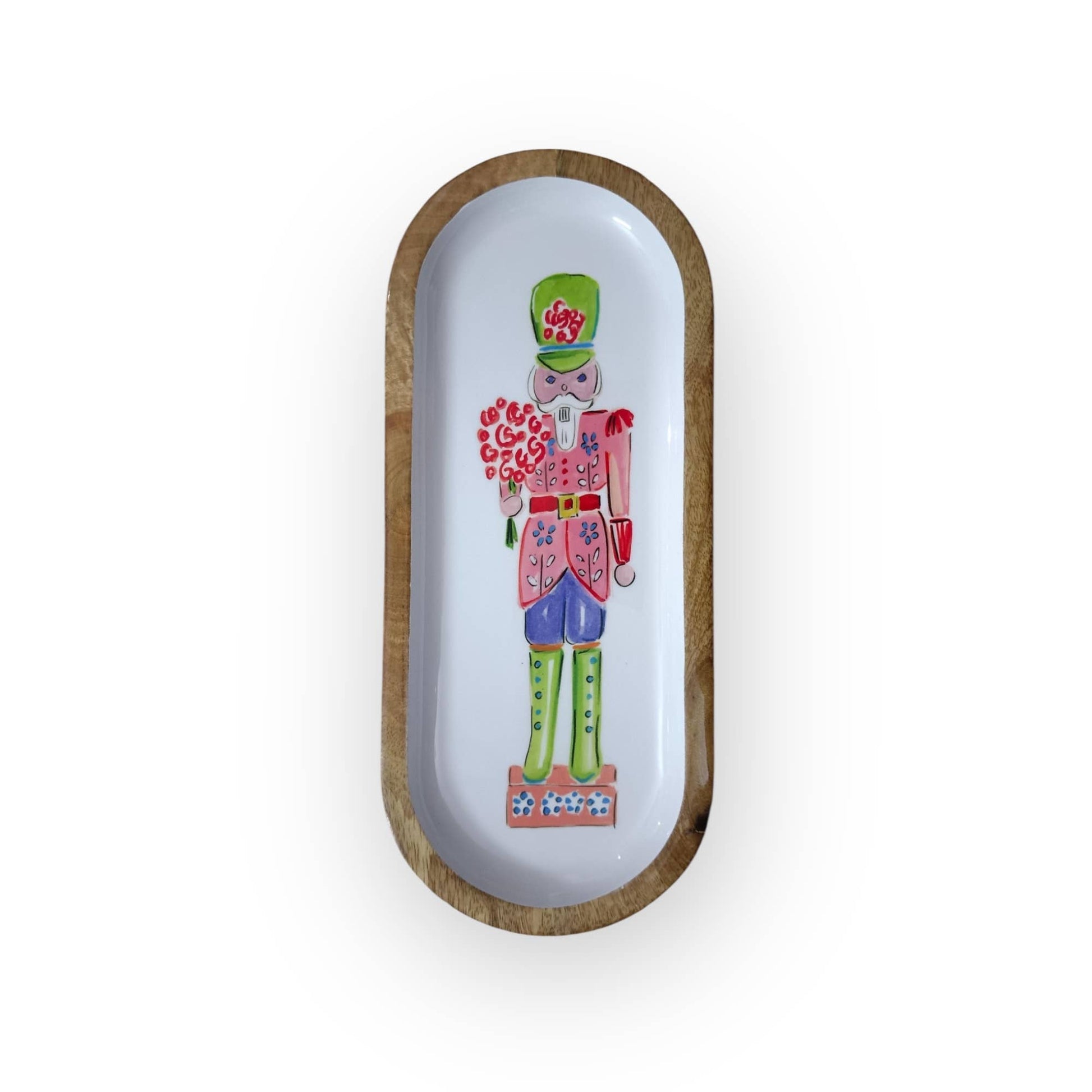 13" Preppy Nutcracker Oblong Tray My Casita