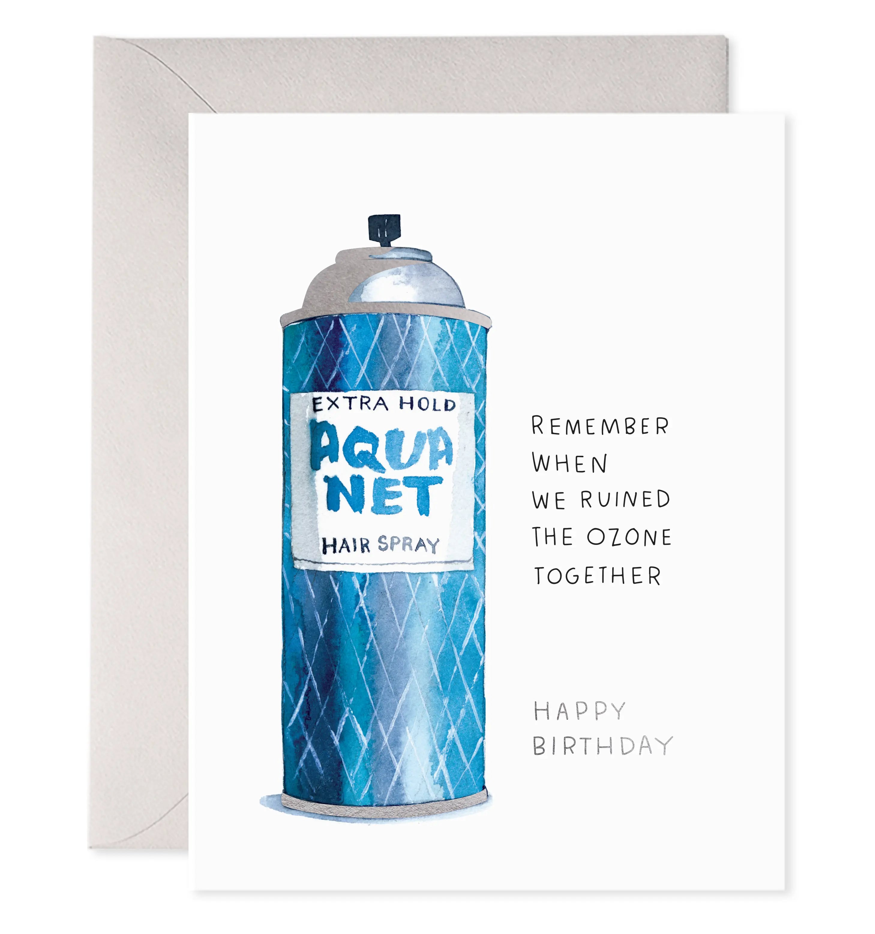 Aquanet Bday | Hairspray Birthday Greeting Card E. Frances Paper