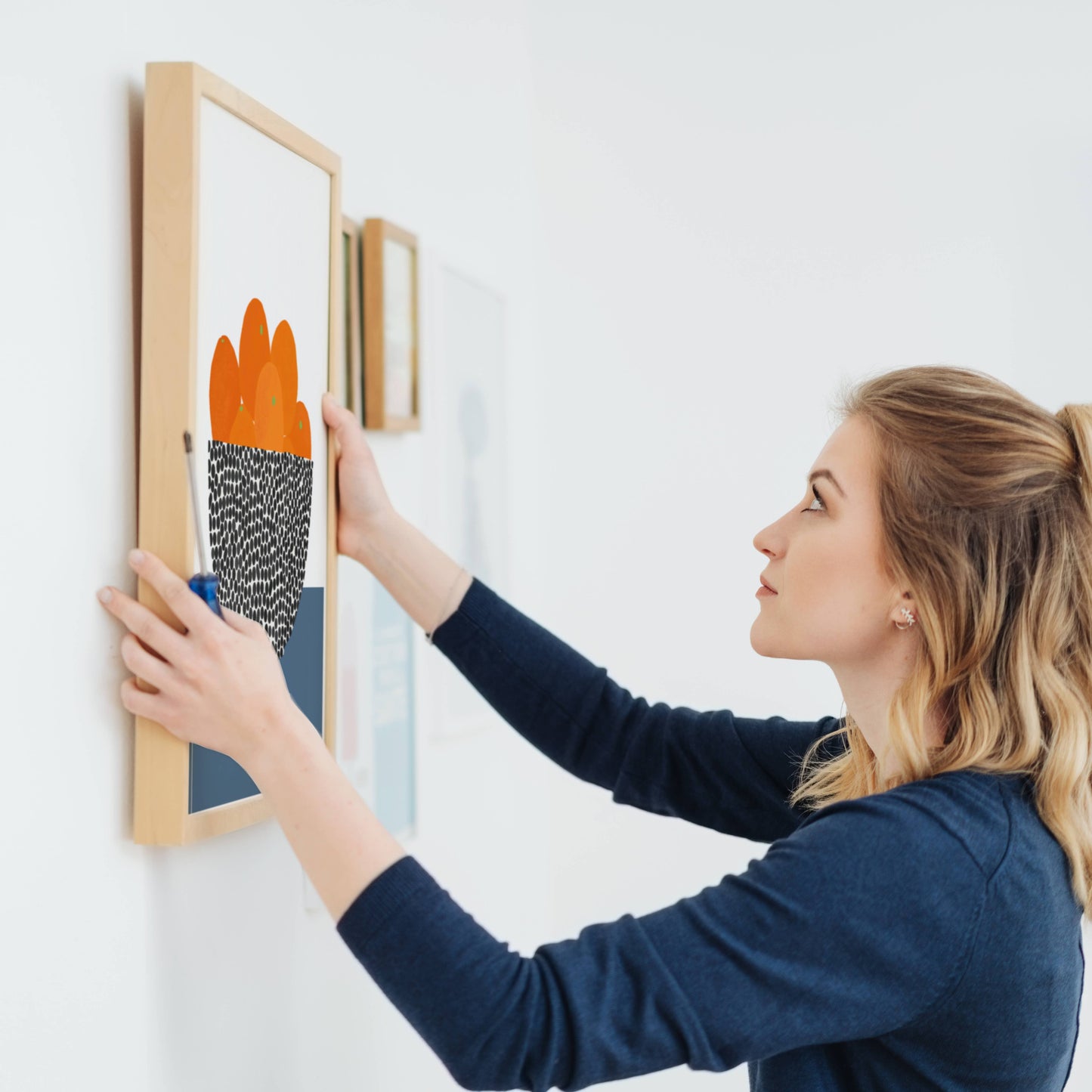 Fruit Bowl with Oranges Print. Signed. Framed