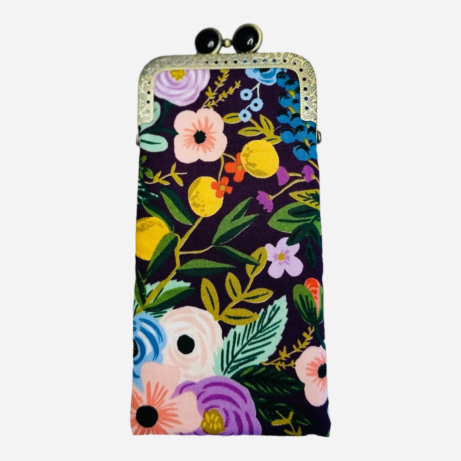 Garden Party in Plum Eyeglass Case
