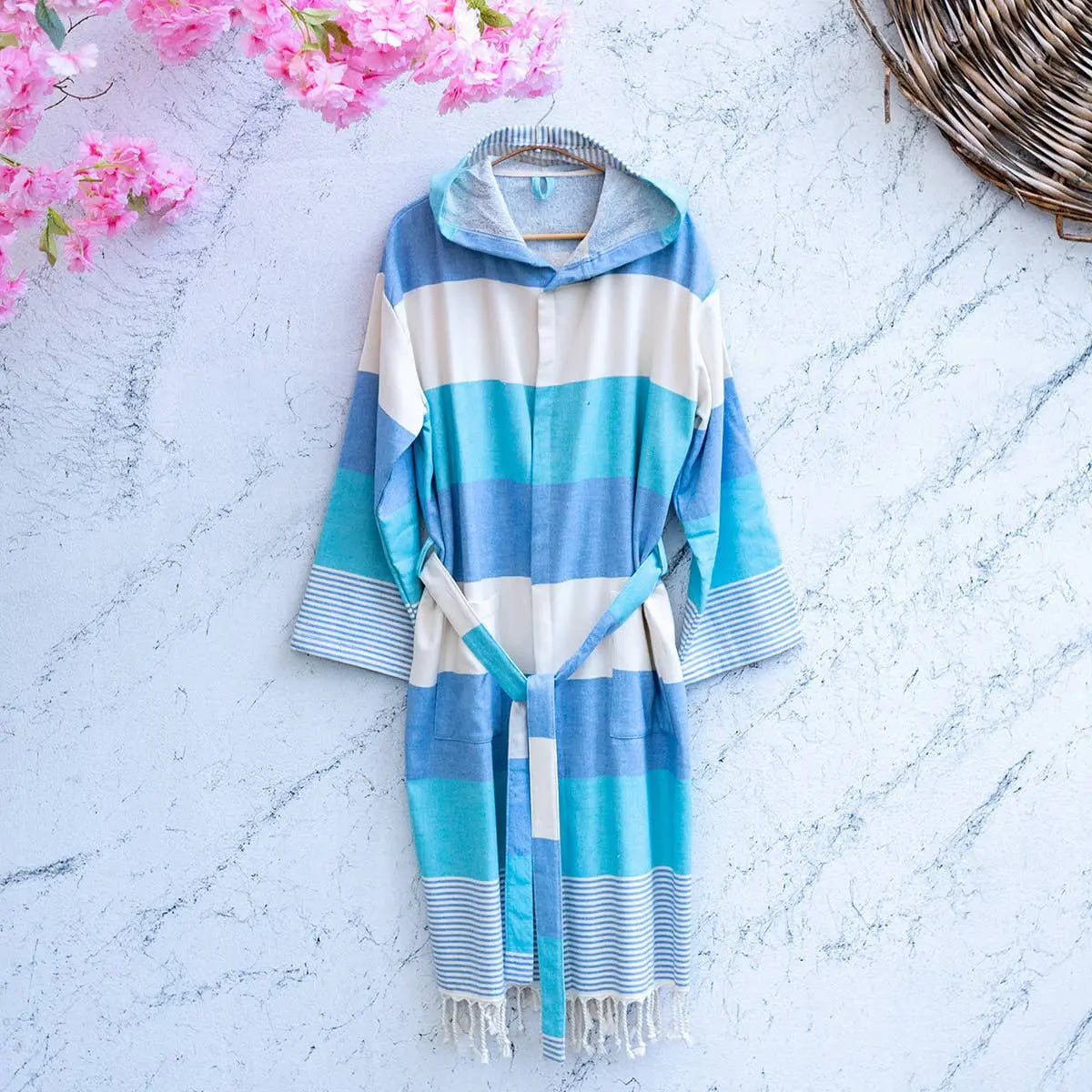 Bathrobe Turkish Cotton Light Weight Quick dry Resort Robe Kikoya
