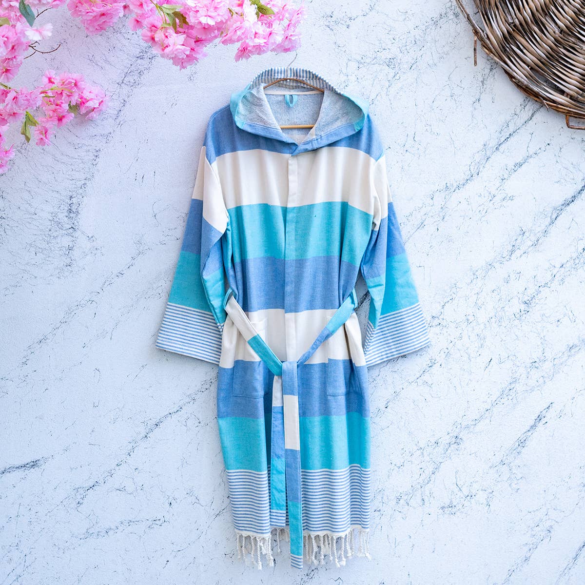 Bathrobe Turkish Cotton Light Weight Quick dry Resort Robe