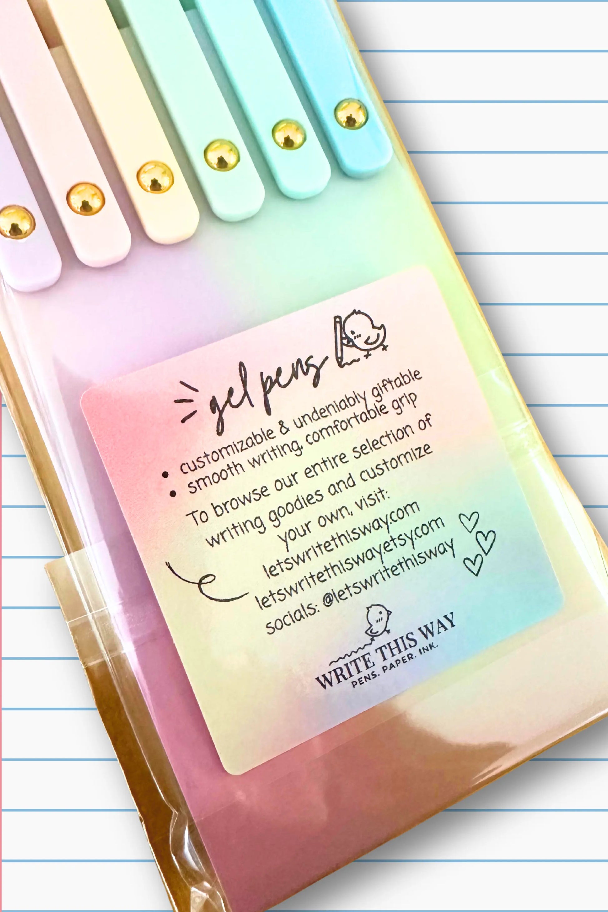 Fine Points™️ 6 Pen Gift Set｜Teacher Life Essentials Engraved Soft Touch Gel Pens Write This Way