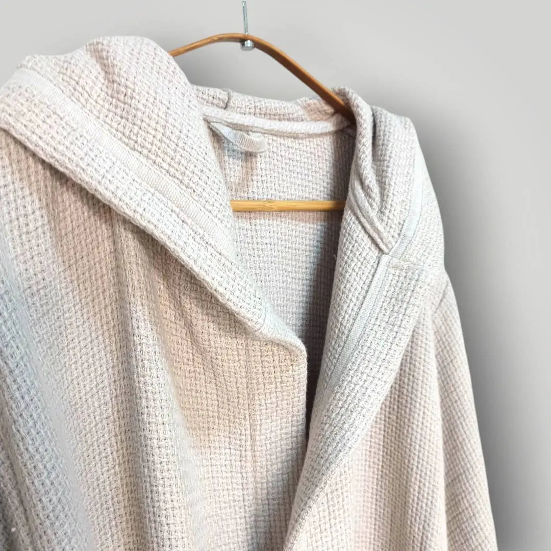 Stonewash Bathrobe Turkish Cotton LightWeight Hood Quick-dry Kikoya