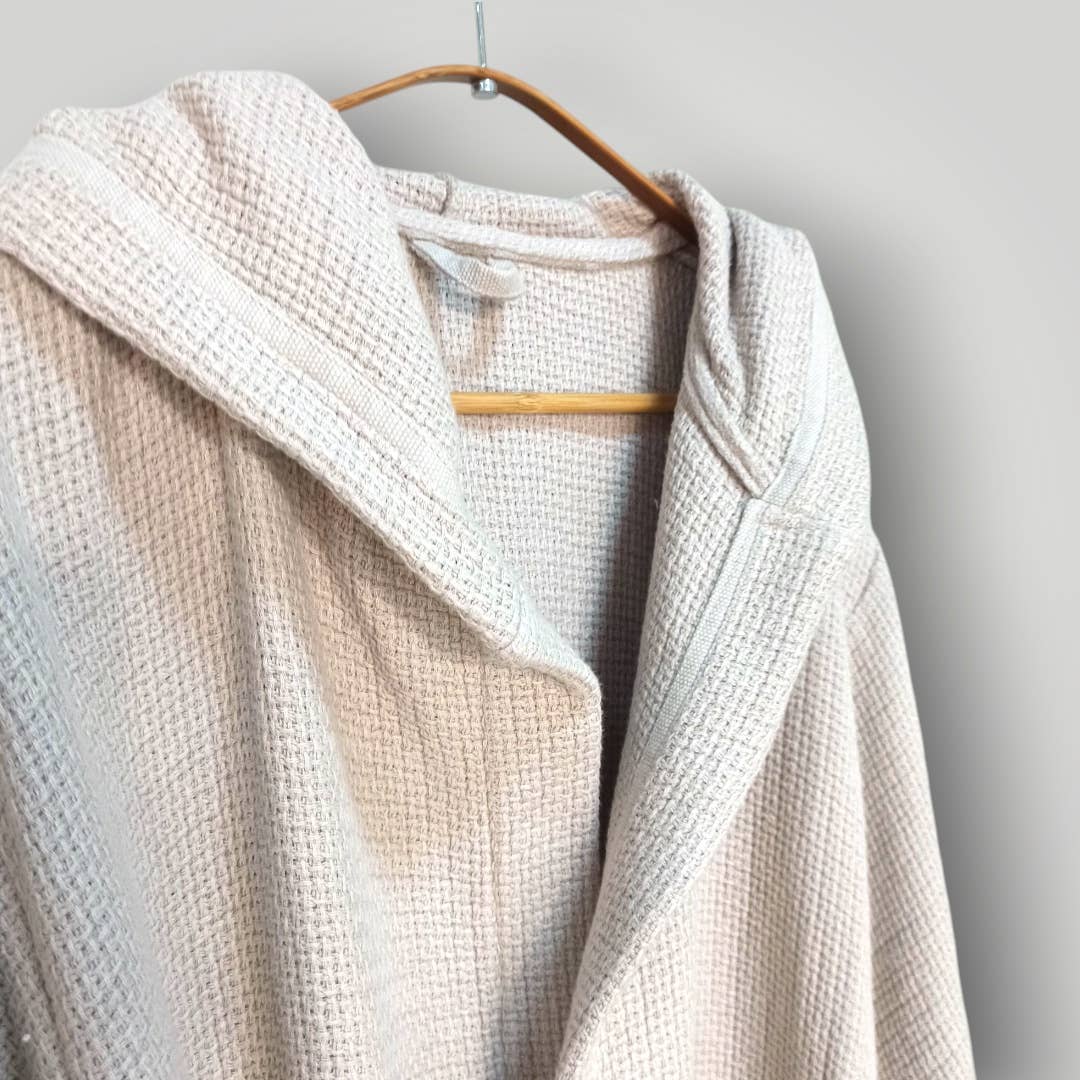 Stonewash Bathrobe Turkish Cotton LightWeight Hood Quick-dry Kikoya