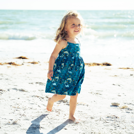 Summer Kids Clothing Ocean Friends Bamboo Sundress