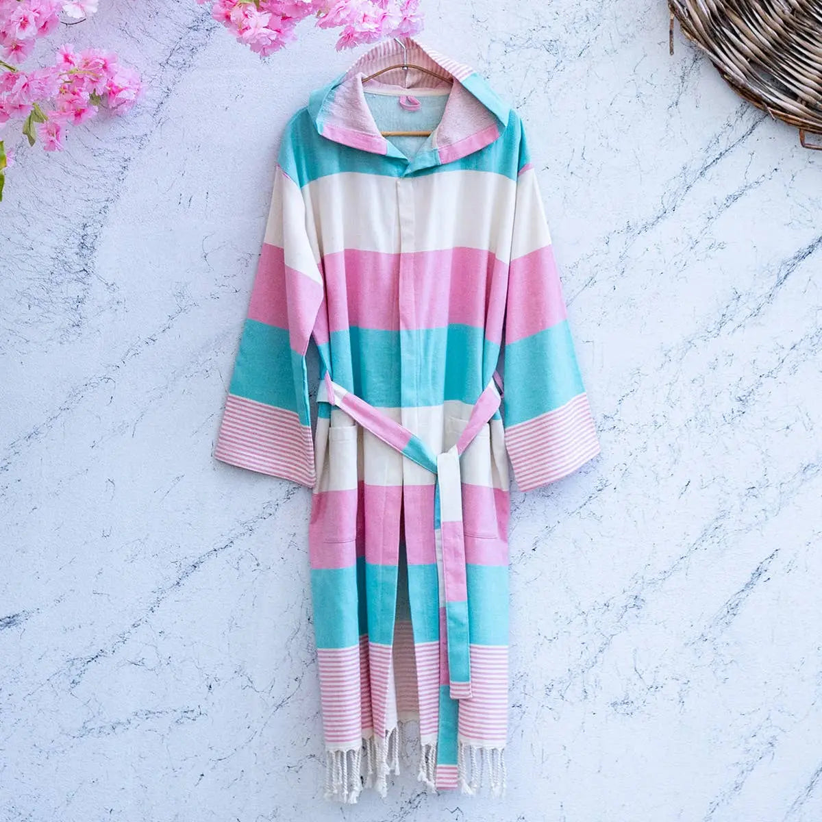 Bathrobe Turkish Cotton Light Weight Quick dry Resort Robe Kikoya
