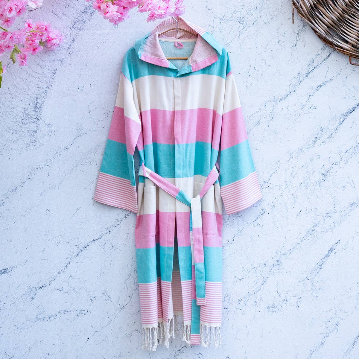 Bathrobe Turkish Cotton Light Weight Quick dry Resort Robe