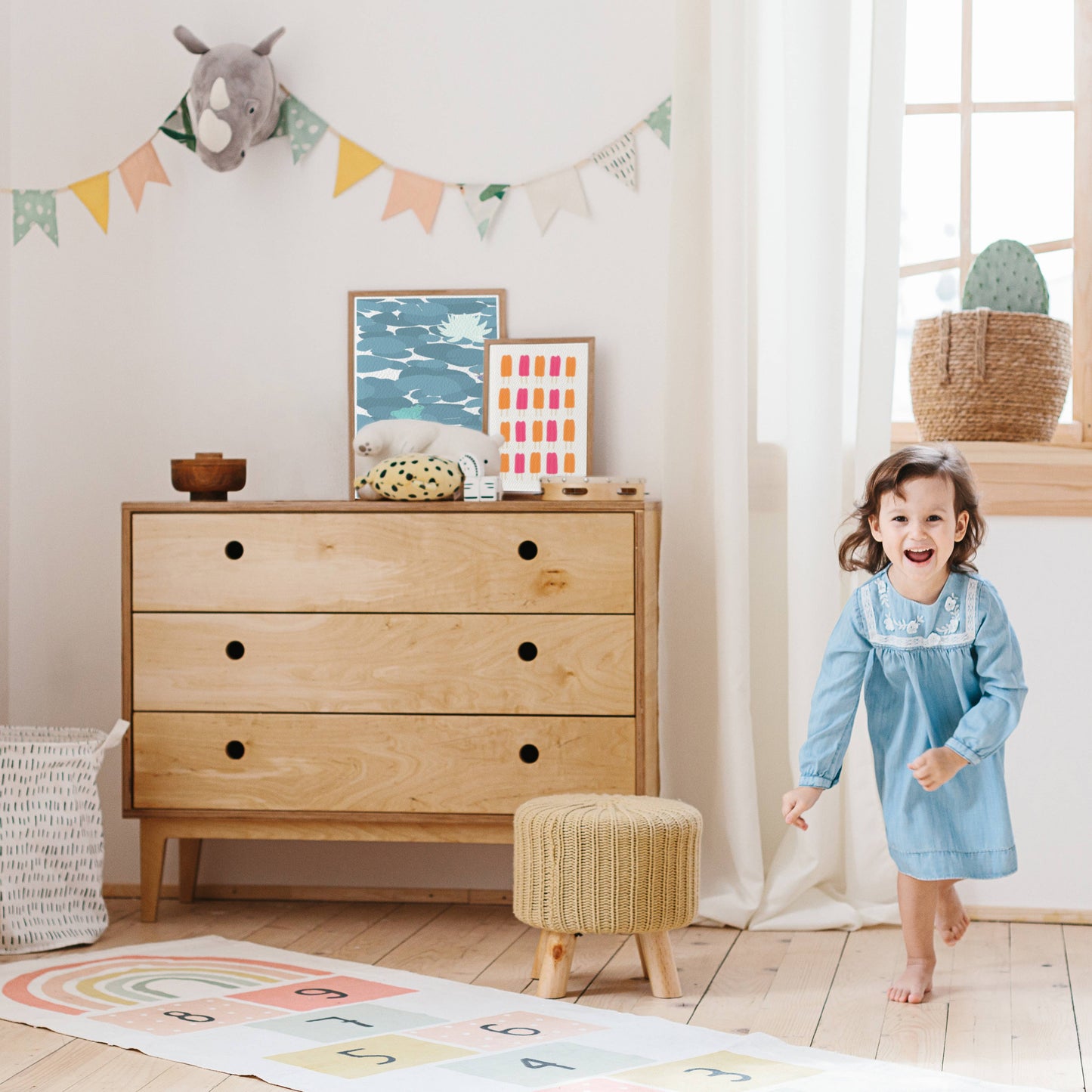 Pink and Orange Popsicle Art Print. Signed.