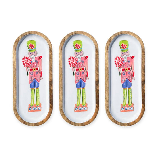 13" Preppy Nutcracker Oblong Tray