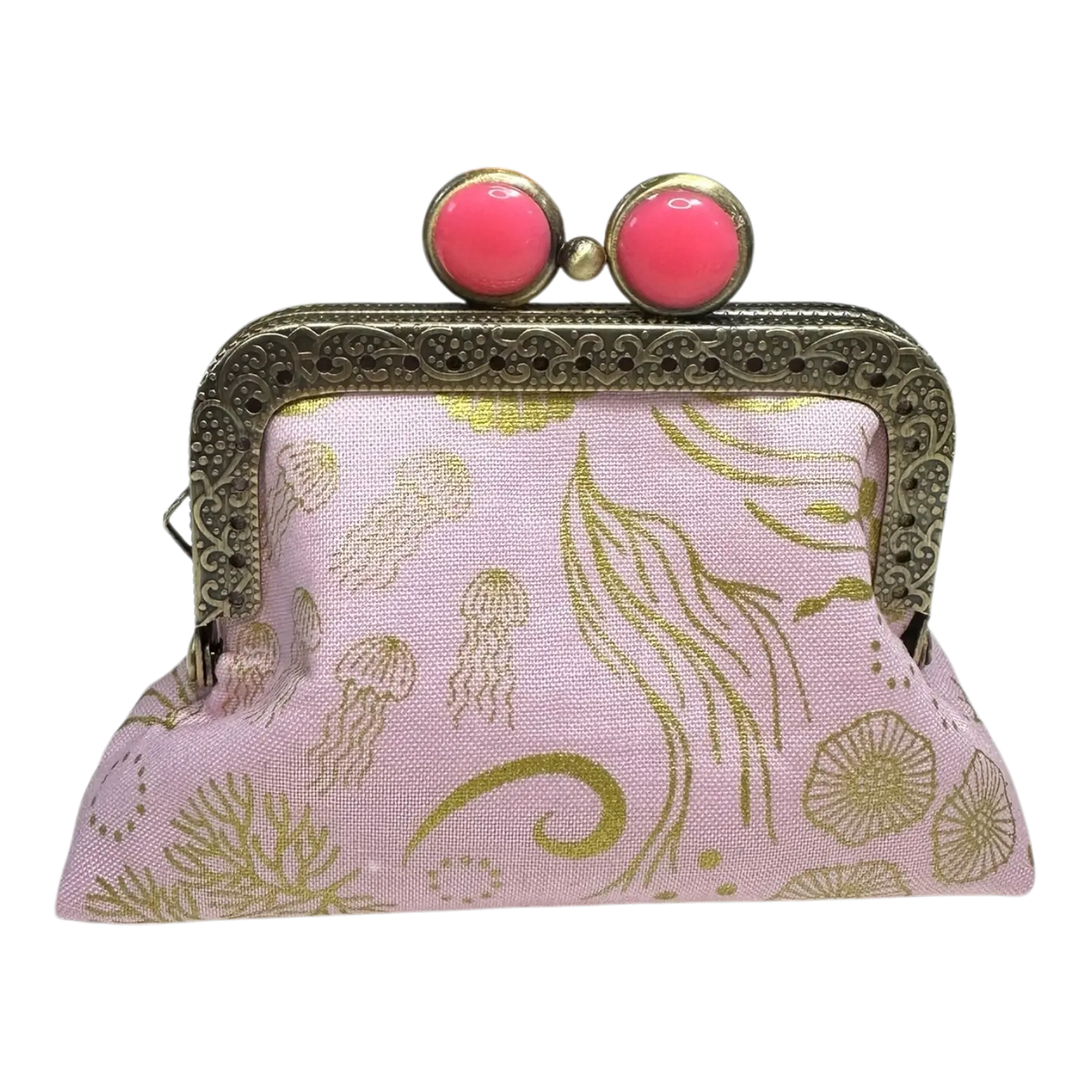 Kiki & Syds Mini Clutch Coin Purse - Sea Life Gold Metallic Kiki & Syds