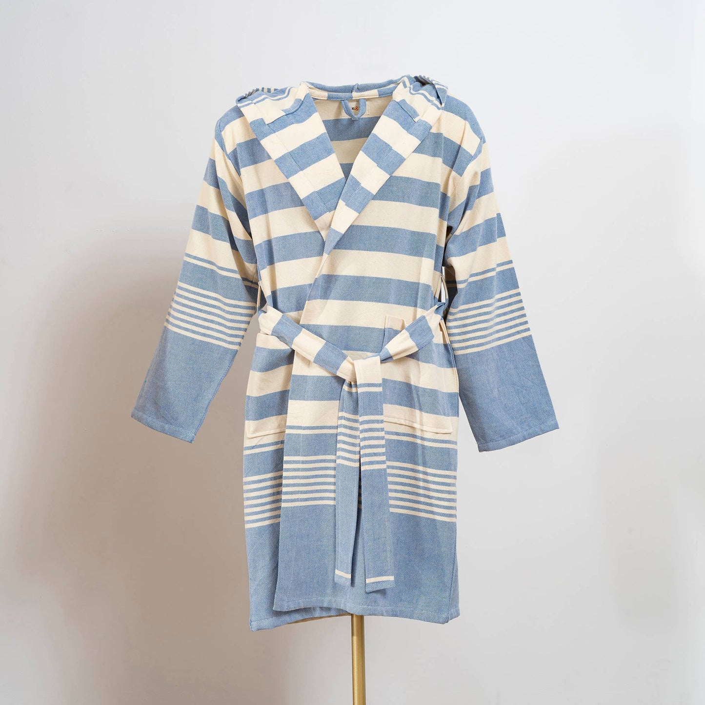 Bathrobe Turkish Cotton LightWeight Summer Hood Kimono Robe